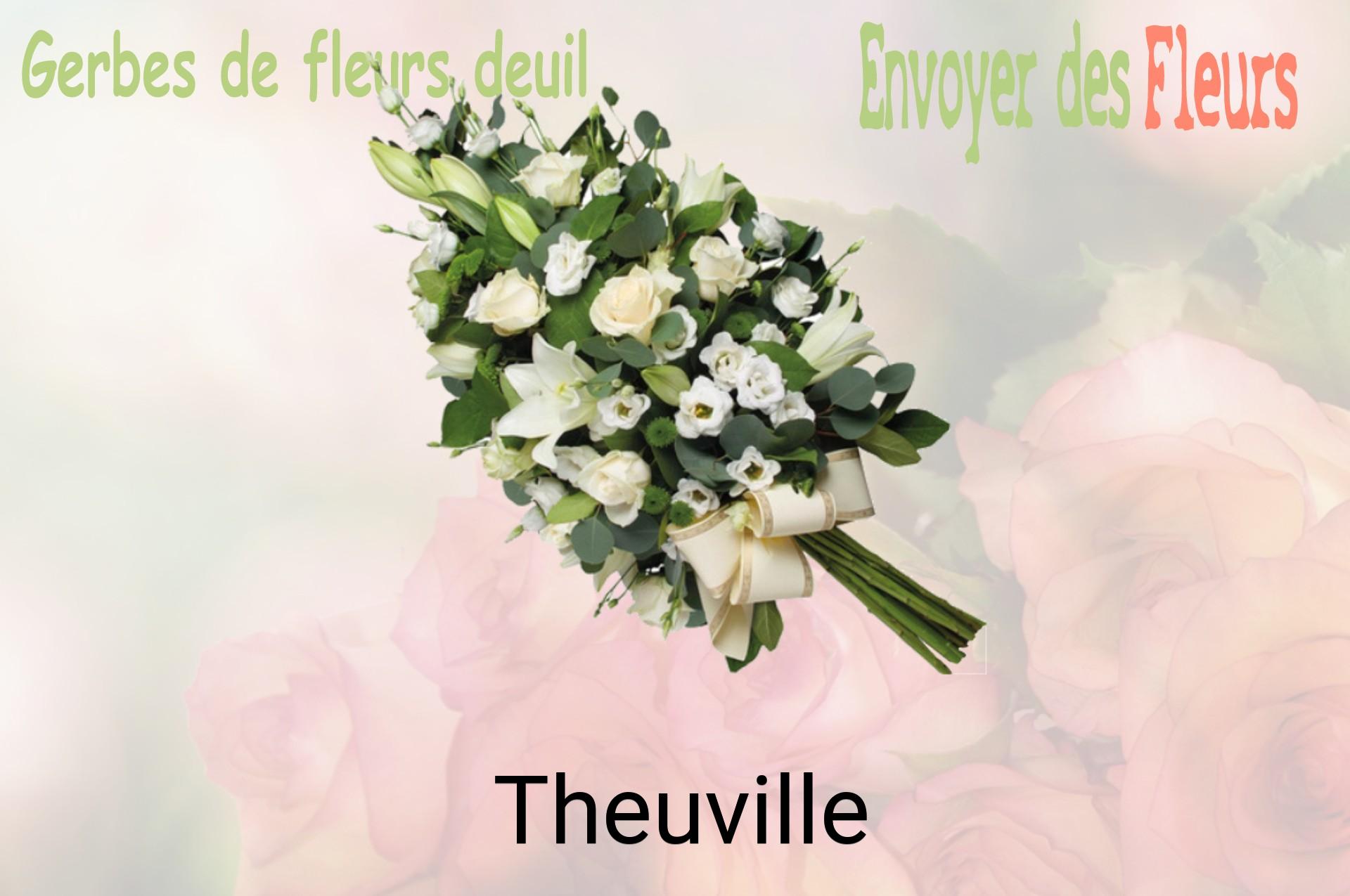 Gerbe de fleurs de deuil livrée à Theuville